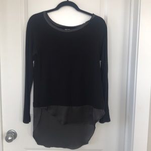 Anthropologie Bordeaux black top
